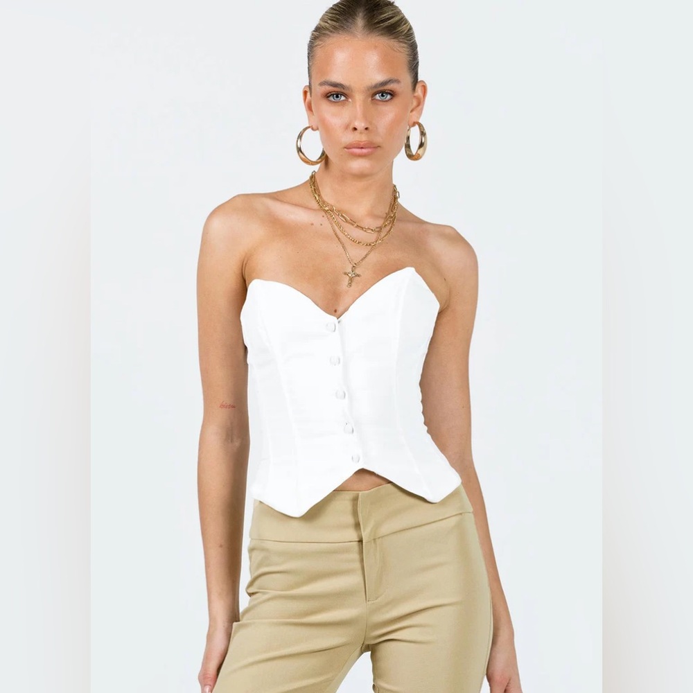 Princess Polly NEVILLE CORSET TOP IVORY